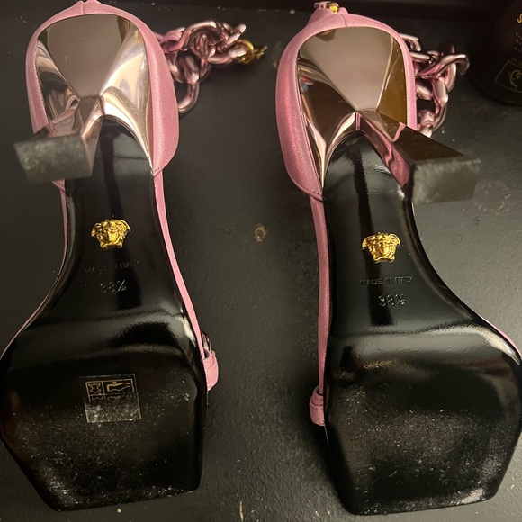 VERSACE MEDUSA SUEDE SANDALS - Picture 4 of 16